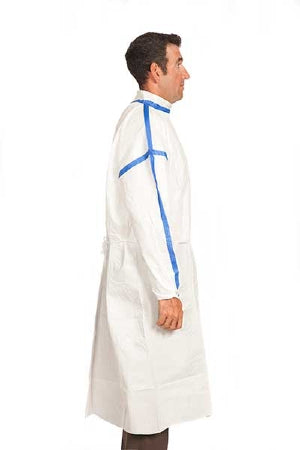 TrueCare Biomedix Chemotherapy Procedure Gown Regular Unisex ASTM Level 3 Sterile White - TCBA54ST-R