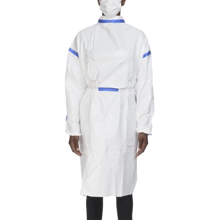 TrueCare Biomedix - Chemotherapy Procedure Gown One Size Fits Most White Sterile ASTM F739-12 Disposable - TCBA54ST-R