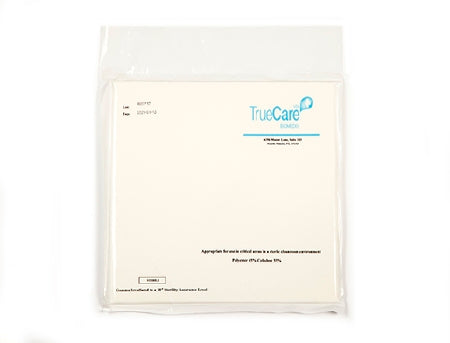 TrueCare Biomedix Cleanroom Wipe ISO 5 White Sterile Cellulose Blend 9 X 9 Inch Disposable - TCBWIP09