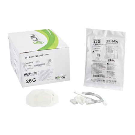 HIgH-Flo4 - Sub-Q Infusion Set 4 X 26 Gauge 14 mm 20 Inch Tubing Without Port - RMS42614