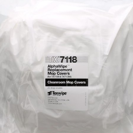 Texwipe AlphaMop - Cleanroom Mop Head Cover / Pad Kit White Polyester / Foam Disposable - TX7118