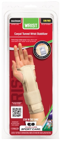 Mueller Carpal Tunnel - Wrist Brace Fabric / Metal Left or Right Hand Beige Small / Medium - 307