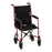 Nova - Lightweight Transport Chair Aluminum Frame 300 lbs. Weight Capacity Full Length / Fixed Height Arm Red Upholstery - 329R