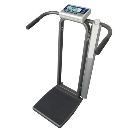 Befour - Column Scale with Height Rod Digital Display 750 lbs. Capacity Black Battery Operated - MX808