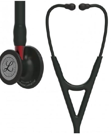 3M Littmann Cardiology IV Cardiology Stethoscope Black 2-Tube 27 Inch Tube Double Sided Chestpiece - 6200