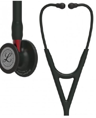 3M Littmann Cardiology IV - Cardiology Stethoscope Black 2-Tube 27 Inch Tube Double-Sided Chestpiece - 6200