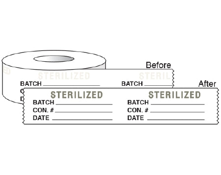Shamrock Scientific LABEL, INFO INDICATOR STEAM AUTOCLAVE WHT 3/4"X2160" - SIL-340-1