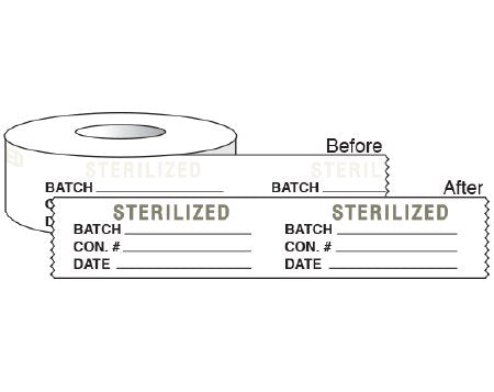 Shamrock Scientific - Pre-Printed Label Advisory Label White Tape Sterilized Batch Con# Date Black Quality Control Label 3/4 X 2160 Inch - SIL-340-1