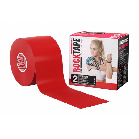 Rock Tape - Kinesiology Tape Water Resistant Cotton / Nylon 2 Inch X 5 Yard Red NonSterile - 081678648