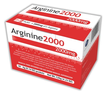 Arginine 2000 - Amino Acid Oral Supplement Unflavored 4 Gram Individual Packet Powder - Vitaflo Usa - 50267