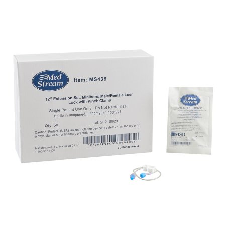 McKesson - Extension Set 12 Inch Tubing Without Ports 0.267 Priming Volume DEHP-Free - MS438