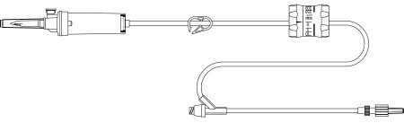 MedStream - Primary IV Administration Set 15 Drops / mL Drip Rate 85 Inch Tubing 2 Ports - MS950E