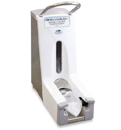 Bootie Butler - Shoe Cover Dispenser Floor 110 Pair Capacity Gray / White 13 X 29 X 30 Inch Plastic - H-2619