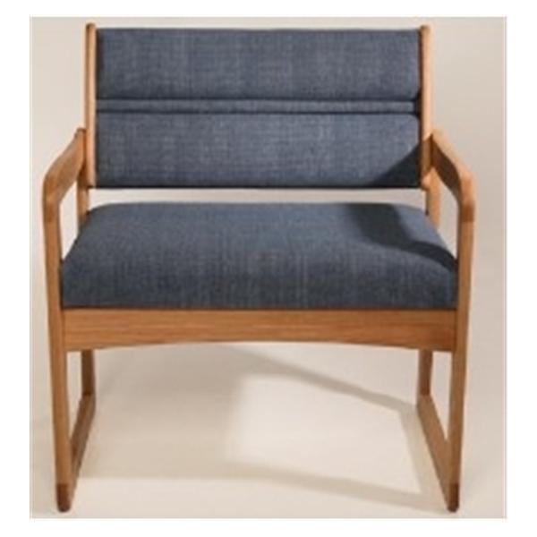 Wooden Mallet Chair Bariatric Navy/Medium Oak Ea - DWBA1-1DMOAB