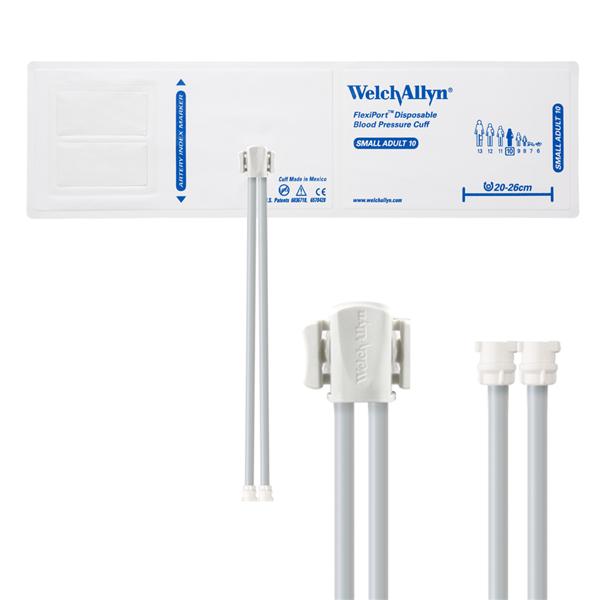 Welch-Allyn Cuff Blood Pressure Flexiport 20-26Cm Sm Adlt Size 10 Arm White/Navy Blue 20/Ca - SOFT-10-2MQ