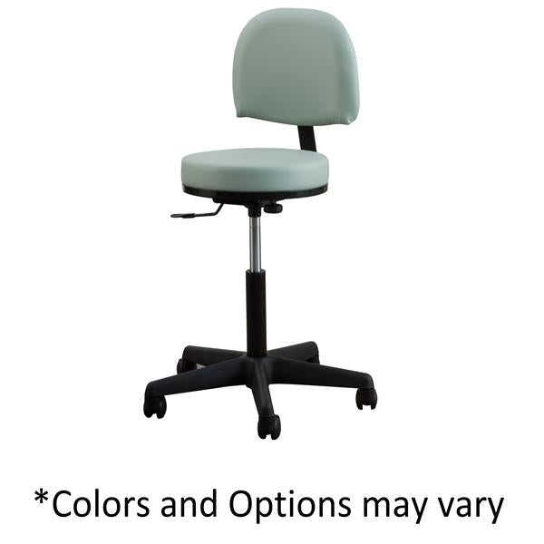 Oakworks Stool Exam Premium Casters Backrest 5 Leg Ea - 60397