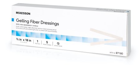 Mckesson Brand Absorbent Gelling Fiber Dressing Mckesson Carboxymethyl Cellulose (Cmc) 3/4 X 18 Inch - 87180