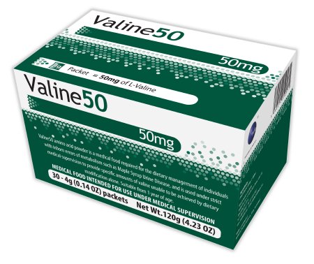 Valine 50 - MSUD Oral Supplement Unflavored 4 Gram Individual Packet Powder - 54333