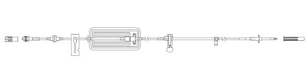 Curlin - IV Pump Set 94 Inch Tubing Without Ports - Zevex - 340-4173