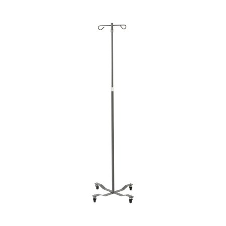 McKesson - IV Stand Floor Stand 2-Hook 4-Leg, Rubber Wheels - MS400E