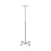 McKesson - IV Stand Floor Stand 2-Hook 4-Leg, Rubber Wheels - MS400E