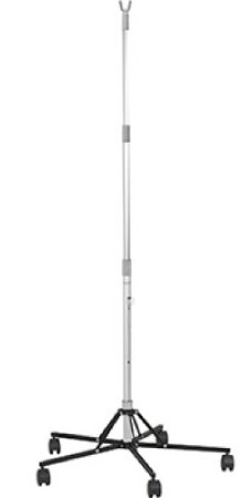 McKesson - Disposable IV Stand Floor Stand 2-Hook 5 Caster Plastic Base - Drive Medical - MS391520