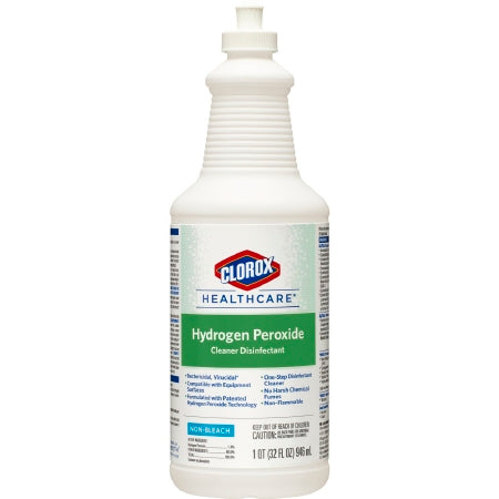 Healthlink Clorox Healthcare Hydrogen Peroxide Surface Disinfectant Cleaner Peroxide Based Liquid 32 oz. Bottle Unscented - 31444