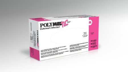 Ventyv Polymed TLC Exam Glove Medium NonSterile Latex Standard Cuff Length Fully Textured White Not Chemo Approved - 10120102