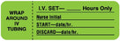 United Ad Label LABEL, IV SET HOURS ONLY GRN (1/RL) - ULIV406