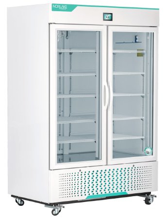 Nor-Lake Inc Norlake Scientific White Diamond Series Upright Refrigerator Laboratory Use 49 cu.ft. 2 Glass Doors Cycle Defrost - NSWDR492WWG/0