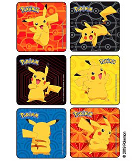 Kids Love Stickers - 72 Per Unit Pokemon Pikachu Sticker 2.5 Inch - 1733
