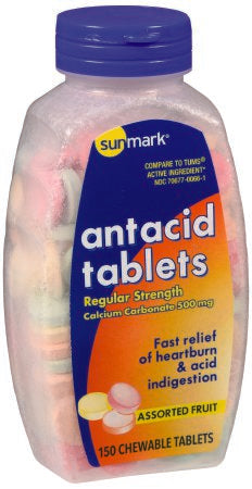 McKesson ANTACID, TAB CHEW 500MG CALCIUM ASSORTED FLAVOR (150/BT) - 70677006601