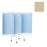Winco Mfg, Screen Privacy Steel 69X82 3 Panel Fawn Ea - 3139-91