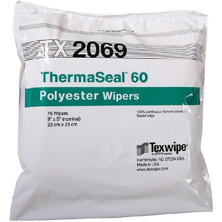 ThermaSeal 60 - Cleanroom Wipe White NonSterile Polyester 9 X 9 Inch Disposable - Texwipe - TX2069