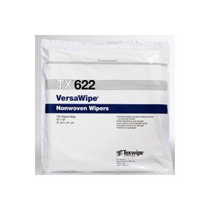 VersaWipe - Cleanroom Wipe White NonSterile 45% Polyester / 55% Cellulose 12 X 12 Inch Disposable - TX622