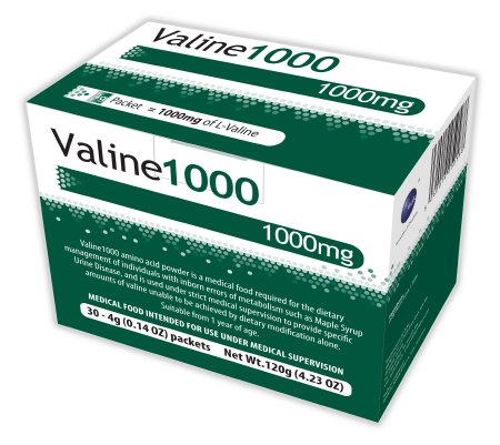 Vitaflo Usa Amino Acid Oral Supplement Valine1000 Unflavored 4 Gram Individual Packet Powder - 55132