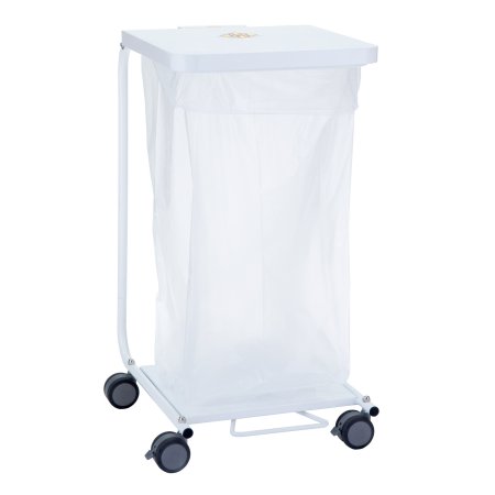 R & B Wire Products - Hamper Stand Medium Duty Square Opening Foot Pedal Self-Closing Lid - 691D