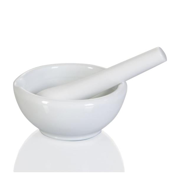 Health Care Logistics Mortar & Pestle Set Ceramic White 8Oz Ea - 3401