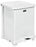Rubbermaid Defenders - Trash Can 25 gal. Square White Steel Step On - FGST40EPLWH