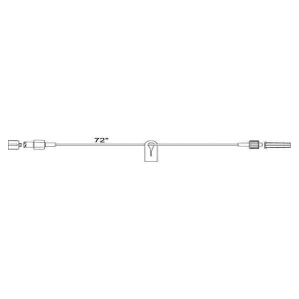 Smiths Medical ASD Iv Extension Set 72" Male Luer Lock 50/Ca - 537220