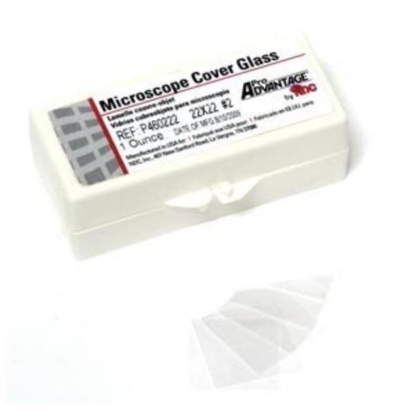 National Distribution & Contra Microscope Cover Glass 22X22Mm #2 10Dz/Bx - P460222
