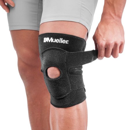 Mueller Sport Care - Knee Support One Size Fits Most Hook and Loop Strap Closure 12 to 21 Inch Above Knee Circumference Left or Right Knee - 6441
