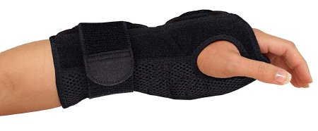 Mueller - Night Wrist Brace Fabric / Metal Left or Right Hand Black One Size Fits Most - 6772