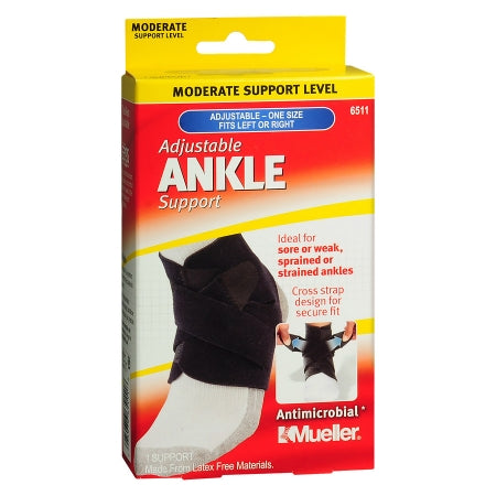 Mueller Sport Care - Ankle Support One Size Fits Most Hook and Loop Strap Closure Male 4-1/2 to 13 / Female 6 to 14-1/2 Left or Right Foot - 6511