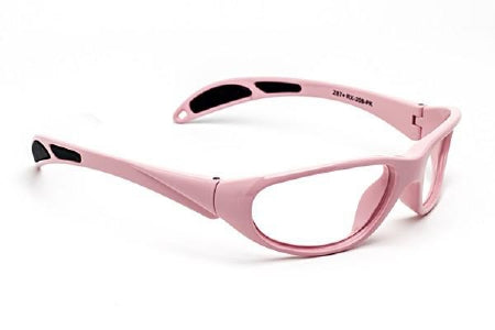Wolf Cityliner - Radiation Protection Glasses Wraparound Clear Tint Glass Lens Pink Frame Over Ear One Size Fits Most - 14133-PK