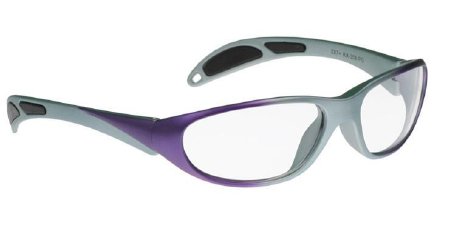 Wolf Cityliner - Radiation Protection Glasses Wraparound Clear Tint Glass Lens Purple / Gray Frame Over Ear One Size Fits Most - 14133-PG