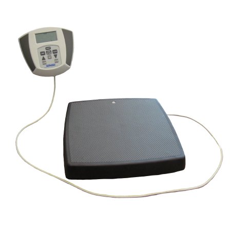 Health O Meter - Floor Scale Digital Remote Display 272 kg Capacity Black / Gray AC Adapter / Battery Operated - 752KG