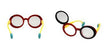 GOOD-LITE - Occluder Glasses Flip Up Style Opaque Green / Red / Yellow Plastic - 587600