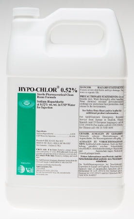HYPO-CHLOR 0.52% - Surface Disinfectant Cleaner Germicidal Manual Pour Liquid 1 gal. Jug Chlorine Scent Sterile - Veltek Associates - SHC-02-0.52