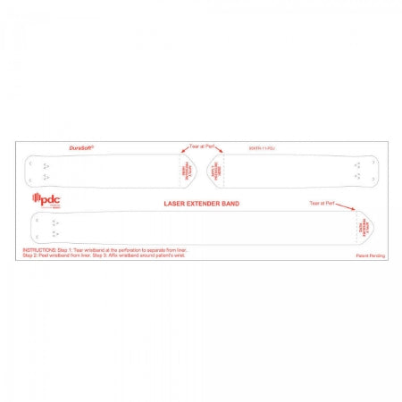DuraSoft - Identification Wristband with Extender Patient ID Band Adhesive Closure Without Legend - 95XTR-11-PDJ